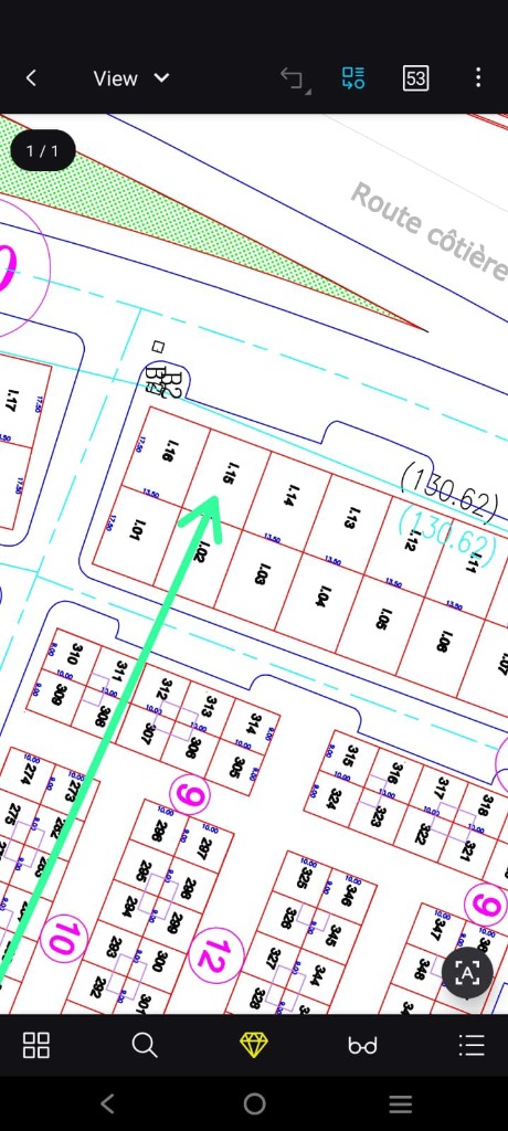 Plano catastral Lote 1.15 236m2