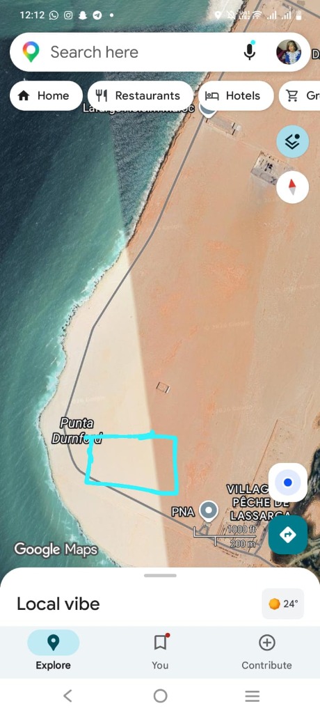 Parcela Costera Frente al Mar Punta Durnford — Lassarga - Inmobiliaria de Lujo en Dajla
